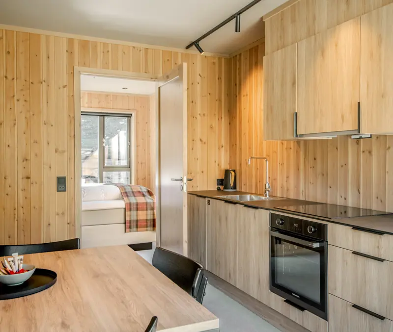 Kitchen in family room at Filefjellstuene