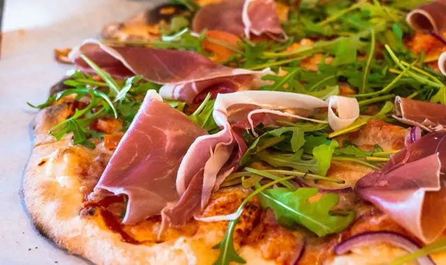 Homemade pizza in the Skikafeen in Tyin Filefjell Ski Center