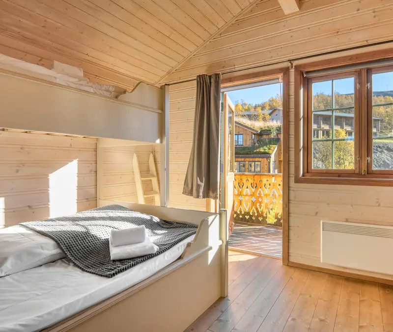Bedrooms in the apartments at Filefjellstuene