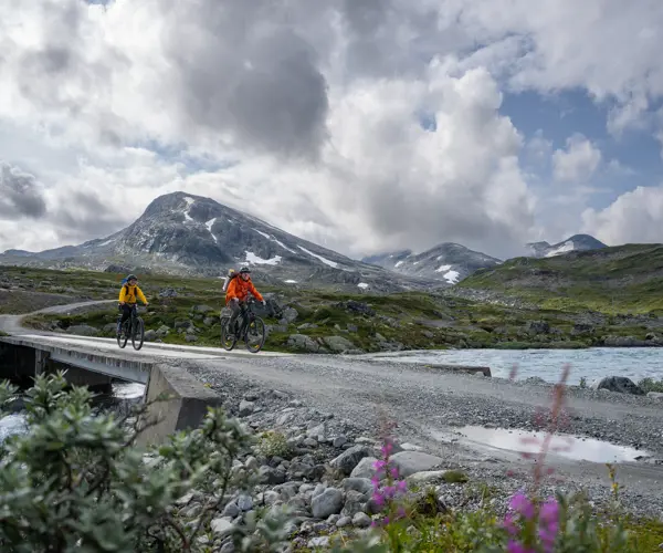 Cycling on Koldedalsvegen at Jotunheimen