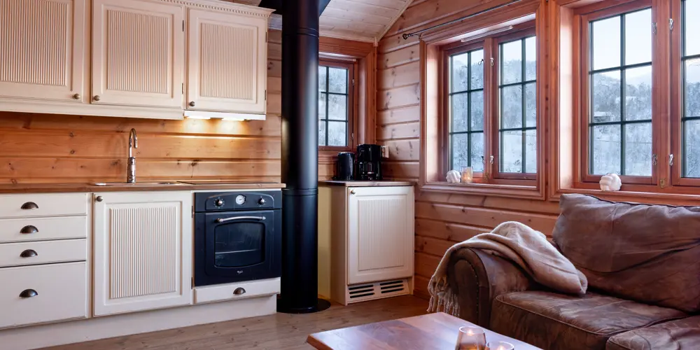 Indretning af køkken i lejlighed ved Filefjellstuene