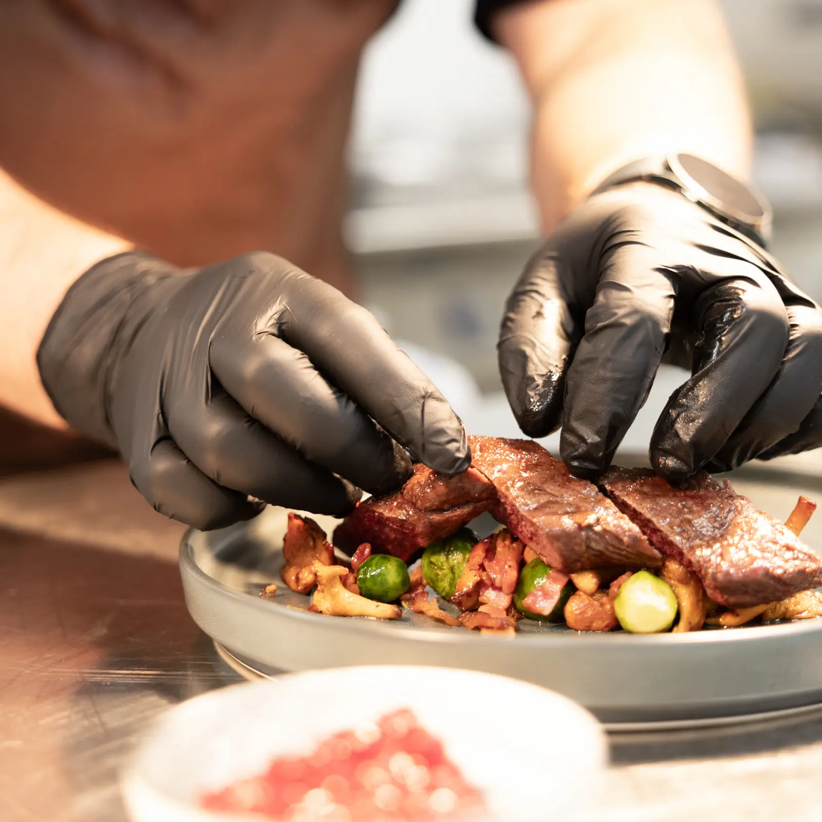 Chefs prepare delicious food in the kitchen at Filefjellstuene
