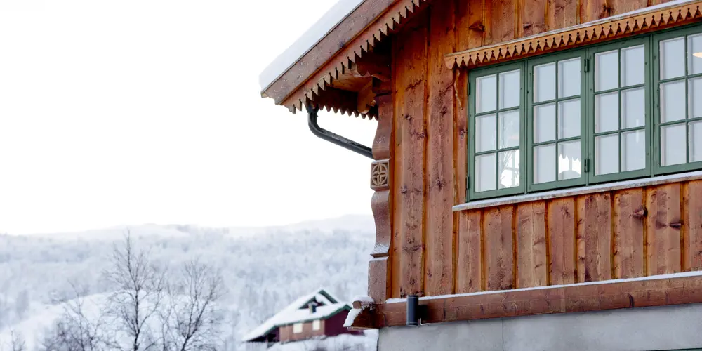 Vinterstemning ved Filefjellstuene – udvendig foto