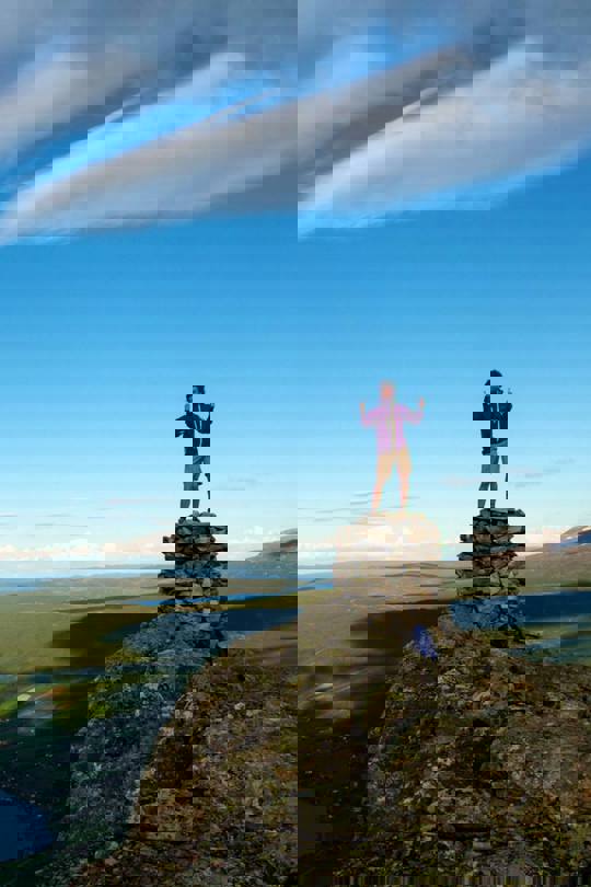 Vandrer på toppen af Uksestigen i Vang