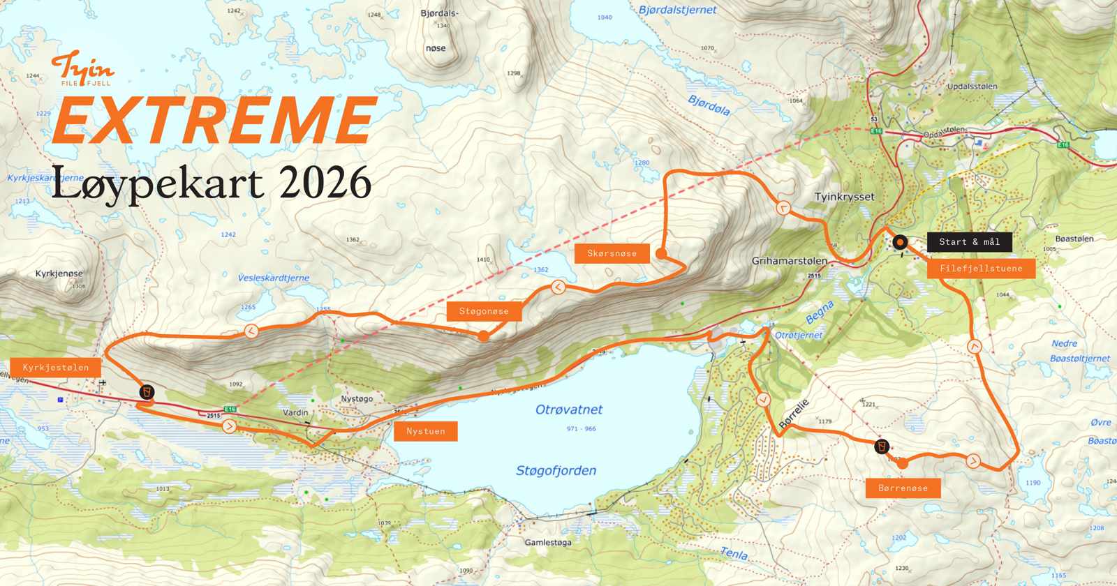 Course map Børrenøse Skyrace 2026
