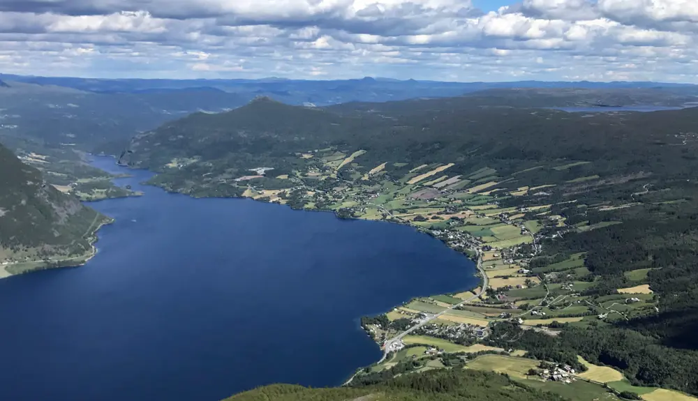 Udsigt fra Uksestigen i Vang