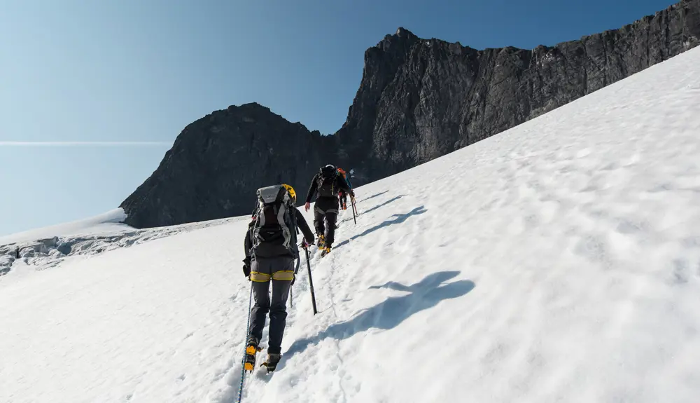 Brevandring på Falkebreen. 